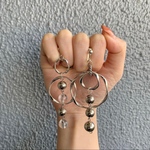 ♡500！大人気シルバーメタルクリアピアス⛓