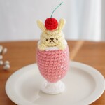 うさぎアイスのピンクソーダフロート♪