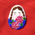 七宝焼・大きなバラのマトリョーシカ