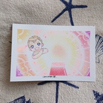 お守りに☺️お名前入り子宝アート 原画 ポストカードサイズ