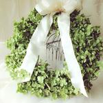 グリーンあじさいのアンティークドライリース*