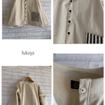 mi様　ご注文品　ベージュ×黒ボタンのカーディガン