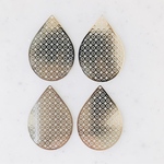 Silver Designed Drop Filigree Parts