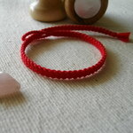 ”赤”組紐ミサンガ（khm504）