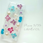 iPhone5、5s用 押し花のiPhoneケース - 紫陽花 - AW 