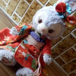 ★元気だしsale 　うさぎちゃん用　赤い振袖セット