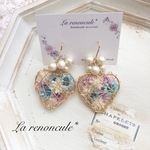 ブルー×パープル♡ワイヤーハートのお花畑❁