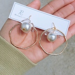 春の装い♡クリアフラワーピアス