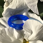☆Twitter企画【数量限定】ハイブリッドオパールスタンダード【ブルー青斑】削り出しリング　