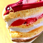 マチ付きケーキ柄ポーチ[E]