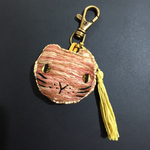 猫さん刺繍キーホルダー（茶）