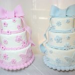 pink&blue３段ケーキセット