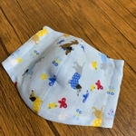 【ワイヤー入り】Wガーゼ立体マスク.キッズ用.耳調整可能