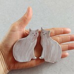 《送料込み》陶の箸置き・カトラリー置き【白猫】