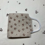 仮置きマスクケース　茶花×チェック