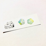 水彩　たらしこみなみうちぎわのカケラ　小ぶり　ピアス　イヤリング