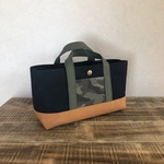 sale【送料込】帆布でほっこりミニトート横長 no.226(訳あり)
