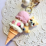 フェイクスイーツ*桜アイス・柴犬ちゃん・チャーム*スイーツデコ
