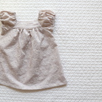 【90】パフチュニック 刺繍生地 ピンクベージュ