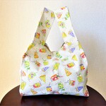 レジ袋型エコバッグ◎トロピカルジュース◎ランチバッグ◎コンビニ袋◎マチたっぷり14㎝◎