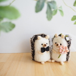【受注制作】結婚式に☆羊毛フェルトのハリネズミウェルカムドール