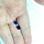 k14gf(ホワイトゴールドフィルド) 宝石質　カイヤナイト ピアス　6mm