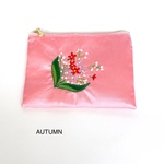 刺繍ミニポーチ〜小さいお花たち