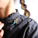 ito tubu brooch【ミモザ】