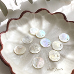 15mm 天然シェルパーツ　レモン　10枚