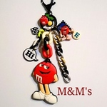 【m&m's】赤くん Big Key chain◆ジャラキー