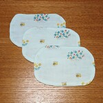 水色のみつばち柄インナーマスク 《3枚組》