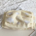 ダブルガーゼのプリーツマスク