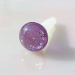 光るガラス『きらり【菫】』イヤホンジャック 【大きさ選べます】【受注制作】