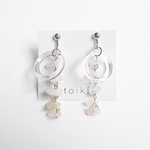 恋着 ［ renchaku ］天然石/ローズクォーツ/イヤリング/ピアス/揺れるアクセサリー