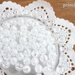 ♡再販×5♡【8㎜45個入】クラックガラスビーズ　みぞれ味【かき氷みたい？！】