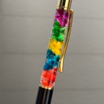 ꙳★*ﾟハーバリウムボールペン꙳★*ﾟかすみ草꙳★*ﾟ紫緑黄青赤の5色カラー꙳★*ﾟ嵐カラー꙳★*ﾟ
