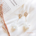 ビジュー×パールフラワーピアス(イヤリング)