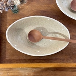 小さなオーバル型のカレーボウル（アイボリー1点）