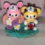 あみぐるみ♡蝶々ウサギ&蜜蜂クマ