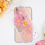 ジュリアンとアリッサム　お花可愛い　押し花iPhoneケース　【iPhone11対応】