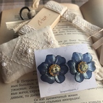 Blue・Flower・イヤリング