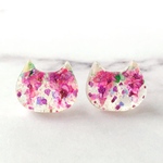 藤の花の猫ピアス