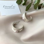 シルバーフープピアス