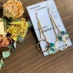 再販♡グリーンのべっ甲ピアス