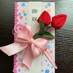 つまみ細工　ご祝儀袋　チューリップ