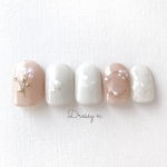 【再販】くすみカラーがかわいい♡ワイヤーネイル       /結婚式/成人式/卒業式/着物/和ネイル/ブライダルネイル/押し花