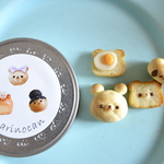 かわいいｃａｒｉｎｏｃａｎ４個セット　(こいぬベーグル、くまトースト、目玉焼きくまトースト、くまメロンパン)