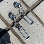 ♡100！シルバーチェーンピアス⛓