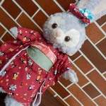 ★元気出してねsale ウサギ用　赤の振袖セット