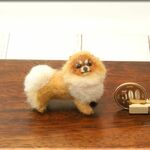 ミニチュア犬　小さなポメラニアン　ブライス・リカちゃん等のお供に♪　ねこ　ネコ　ミニチュア　